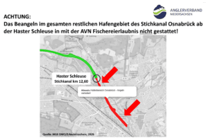 Stichkanal Osnabrück, SK OSN, Haster Schleuse, Angelverbot, MLK, Hafenbecken Osnabrück,